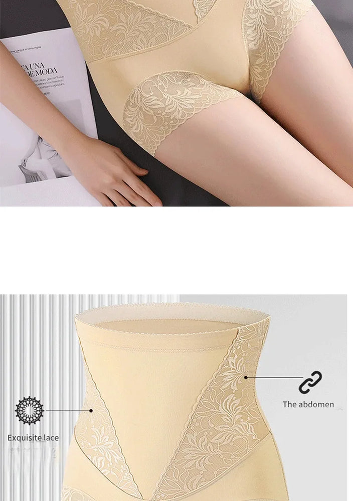 High-Waist Lace Tummy Control Panties | Professional Midsection Shaping & Body Shaper