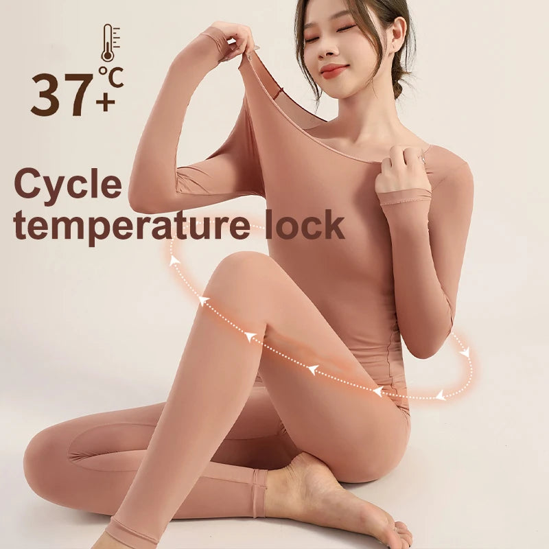 Women's Elastic Keep Warm Trousers Seamless Thermal Long Johns