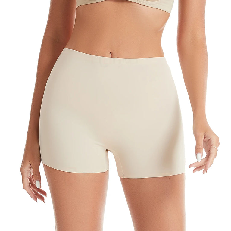 Seamless High-Waist Boxer Briefs | 2-in-1 Invisible Safety Panties