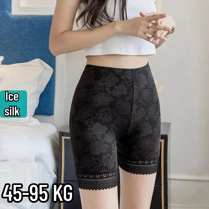 Anti-Chafing Ice Silk Safety Shorts | High-Waist Seamless Boxers