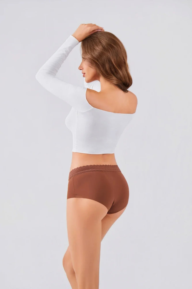 Floral Briefs (5-Pack) – Mid-Rise Breathable Lace-Trimmed Panties