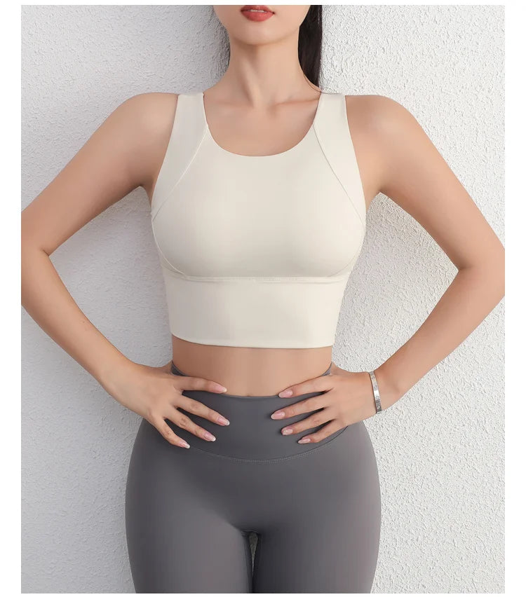 Crazy Seed Fixed-Pad Sports Bra | Athleisure Workout Tank