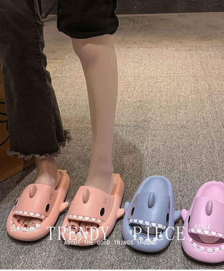 Shark Cloud Slides | Thick-Sole Anti-Slip Sandals