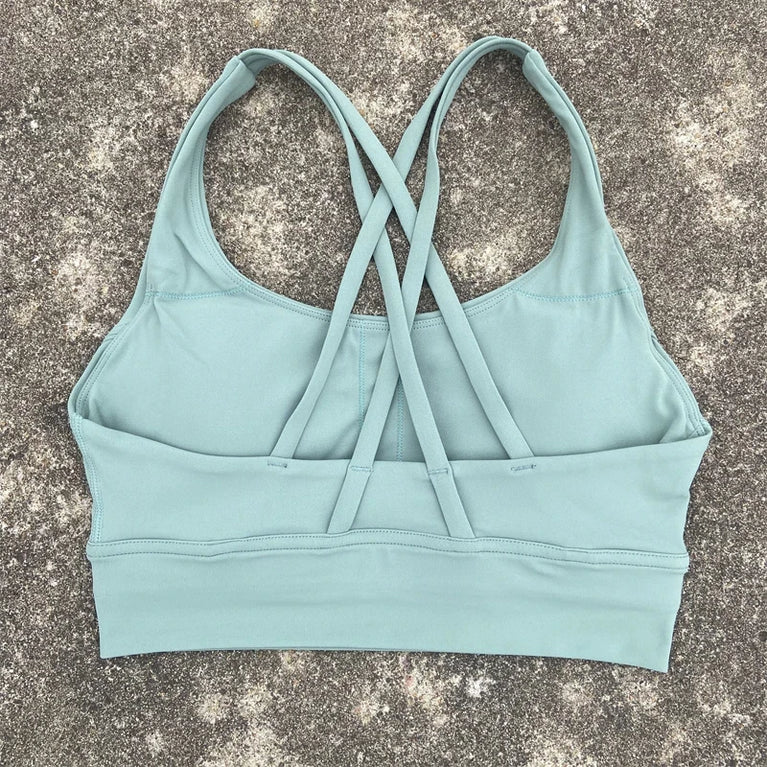 High-Support Cross-Strap Sports Bra | Professional Yoga Vest