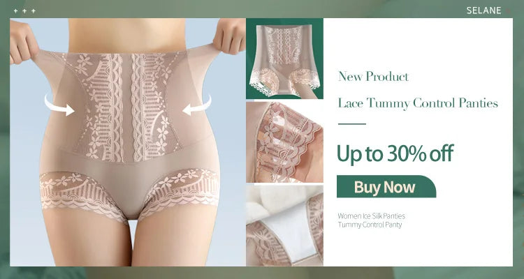 High-Waist Seamless Ice Silk Panties | Tummy Control Shaper