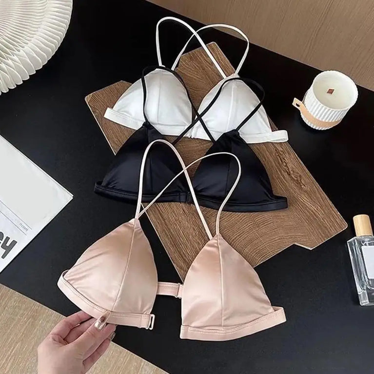 Sexy Triangle Cup Front-Buckle Bra | Seamless Summer Support