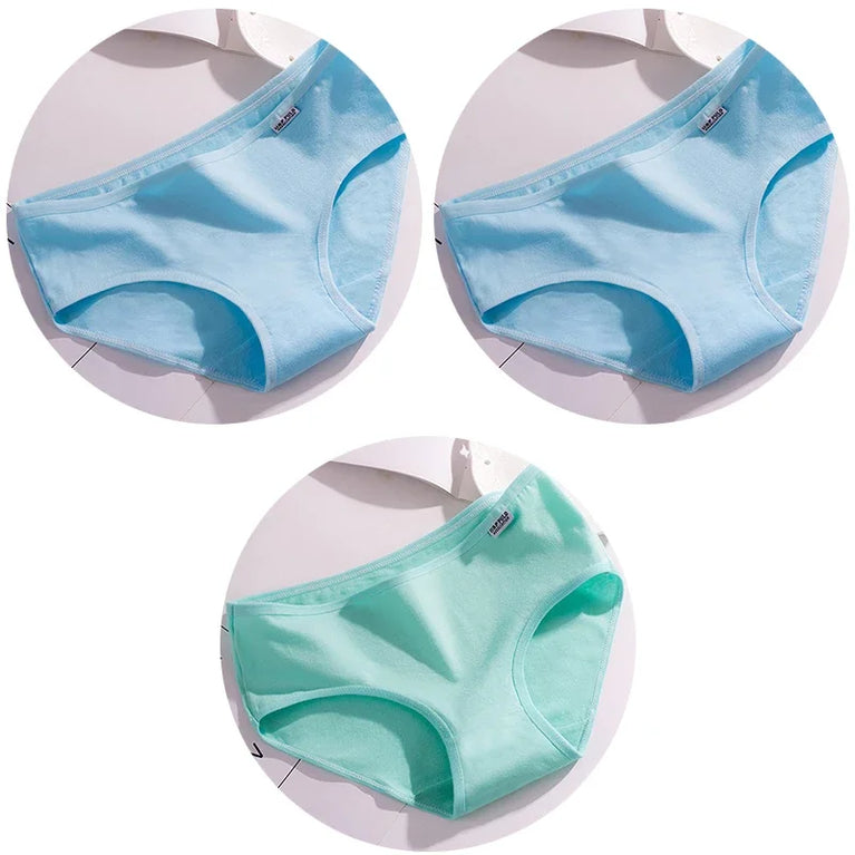 3pc Mid-Rise Cotton Briefs | Breathable Plus Size Comfort Set