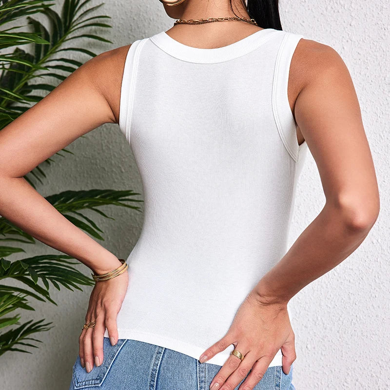 Ladies Suspender Vest Casual Sleeveless Tank