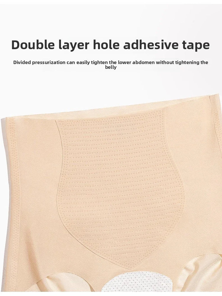 High-Waist Ice Silk Seamless Briefs – Ladies Summer Fitness Underwear