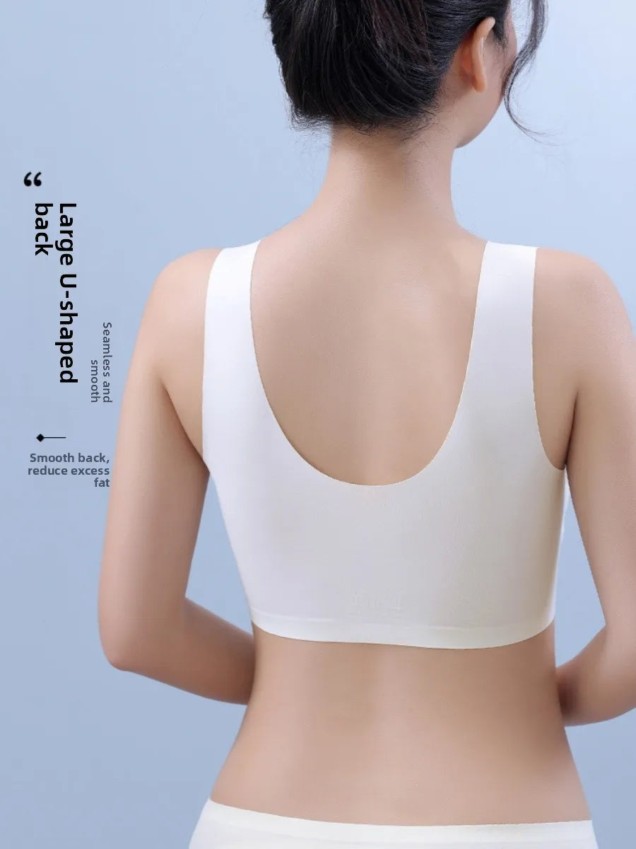 Floral Lace Backless Bralette – Seamless Wireless Elegance