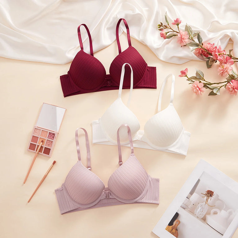 Ribbed Front-Closure Push-Up Bra | Sexy Everyday Support