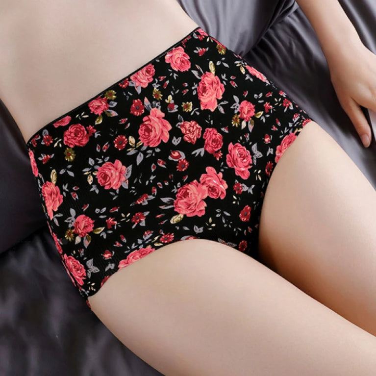 New Women’s Ice Silk Seamless High-Waist Briefs – Breathable Abdomen & Hip Shapewear