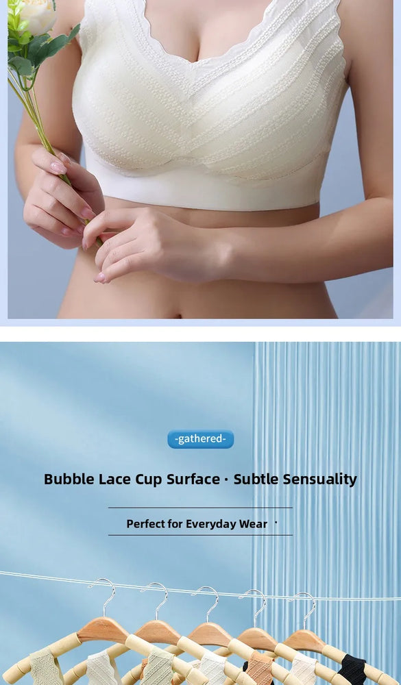 Floral Lace Backless Bralette – Seamless Wireless Elegance