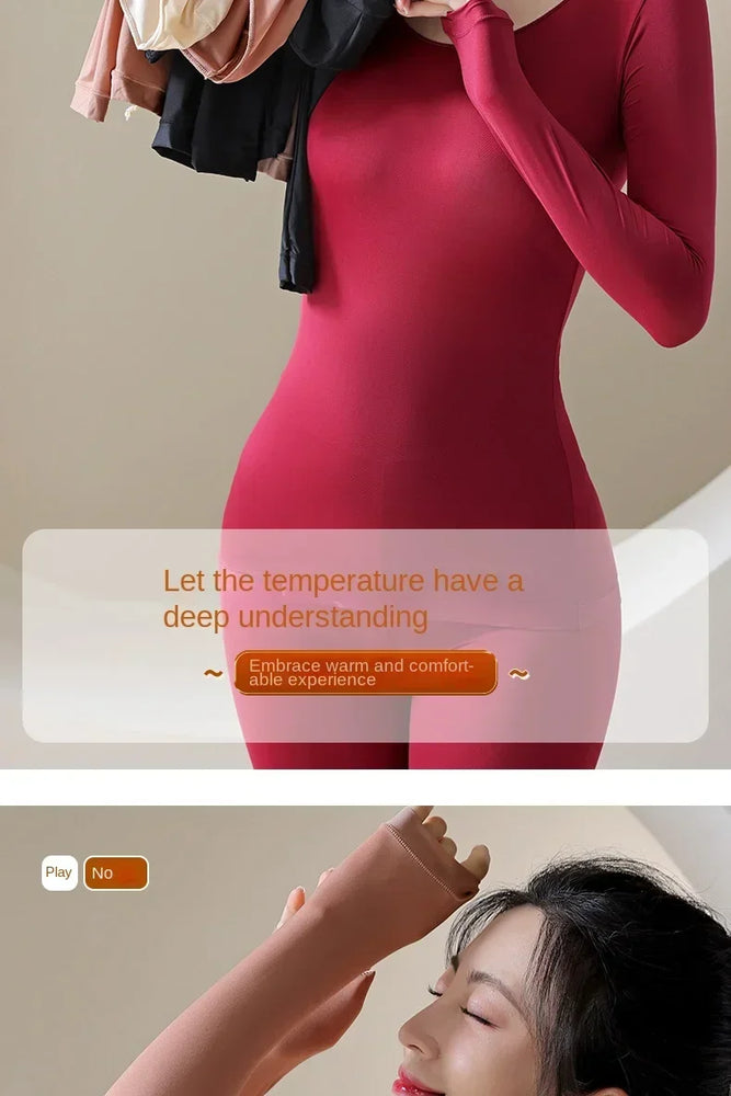 Women’s Ultra-Thin Thermal Top | Seamless Long-Sleeved Skin