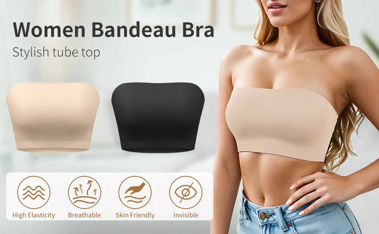 Seamless Non-Slip Tube Top Bra | Strapless Invisible Support