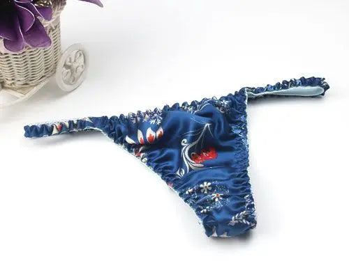 100% Pure Mulberry Silk G-String – Breathable Low-Rise Luxury Thong for Women