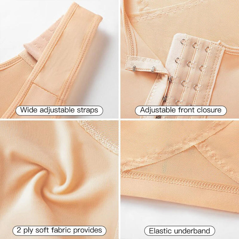 Front-Closure Compression Bra | Wireless Post-Op Fit