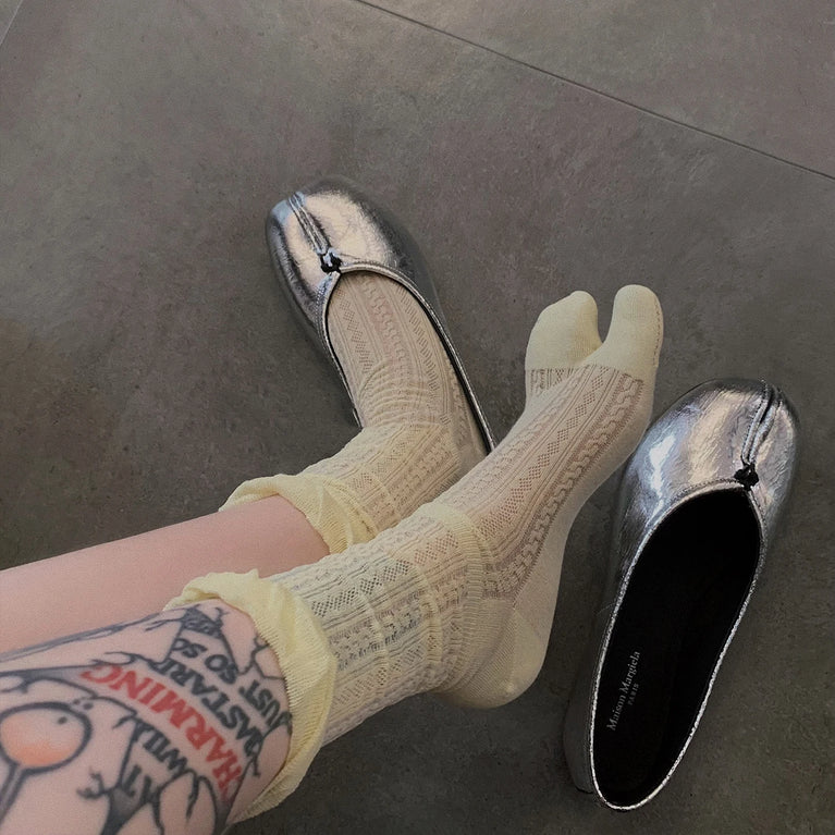 Summer Thin Tabi Socks | Breathable Two-Toed Mesh Cotton Set