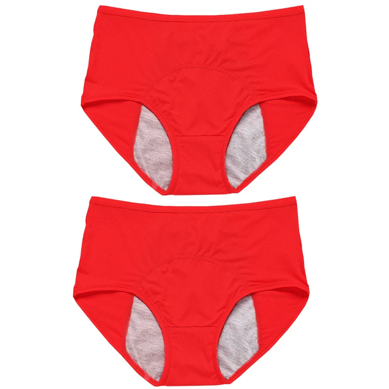 Physiological Briefs (2-Pack) – Mid-Rise Leak-Proof Menstrual Panties