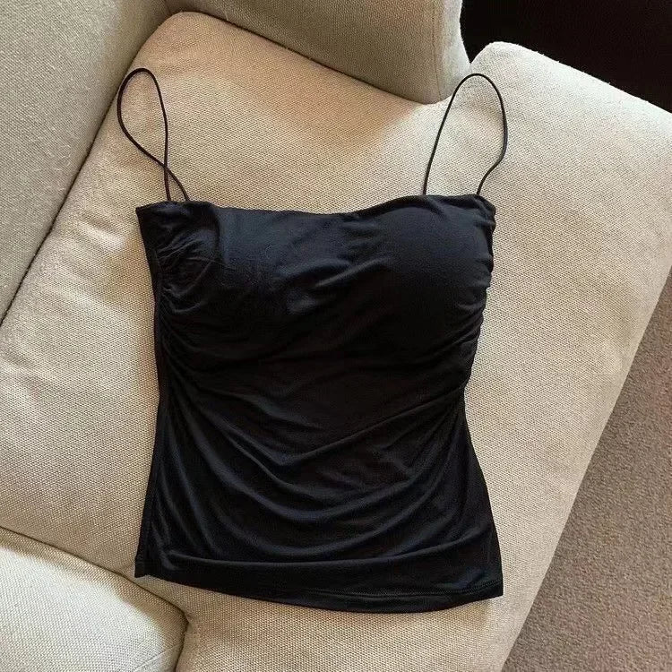 Women Summer Seamless Sexy Camisole Vest Padded Bralette Top