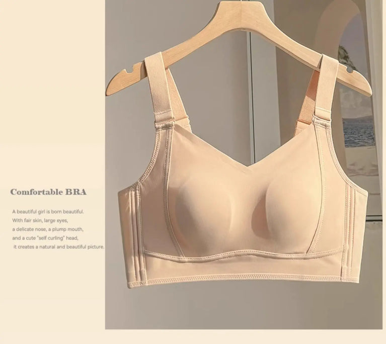 Ultra-Thin Wireless Full-Cup Bra | Sporty V-Neck Summer Fit