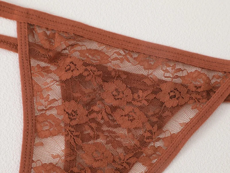 7pc Lace G-Strings | Floral Low-Rise Sexy Thongs