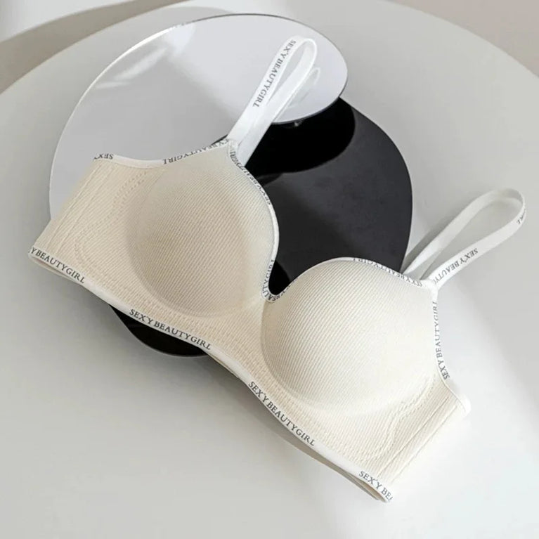 All Of Me Letter Strap Push-Up Bra | Wireless Plunge Support