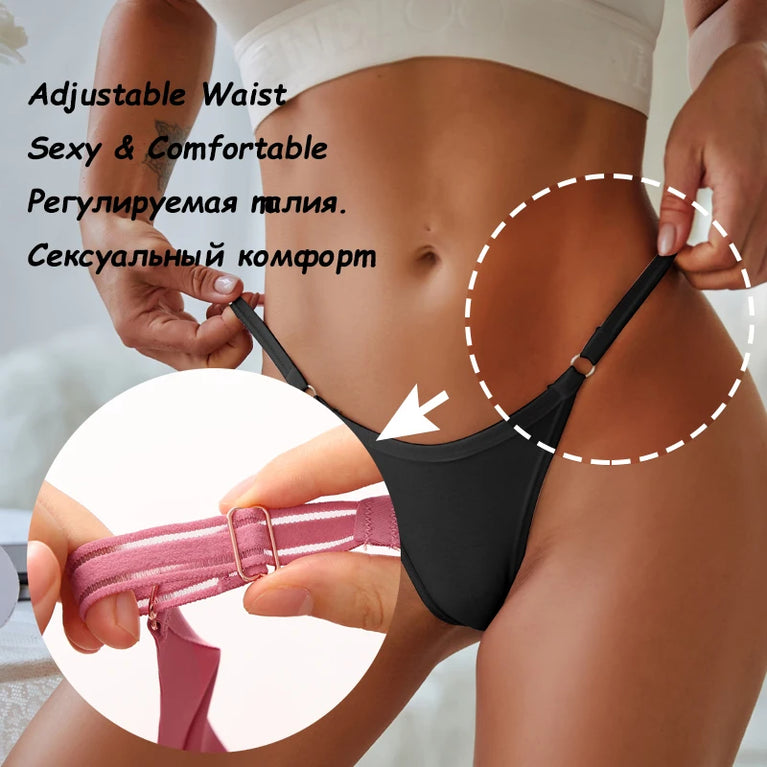 Seamless Cotton Bikini Briefs (6-Pack) – Low-Rise Adjustable Brazilian Panties