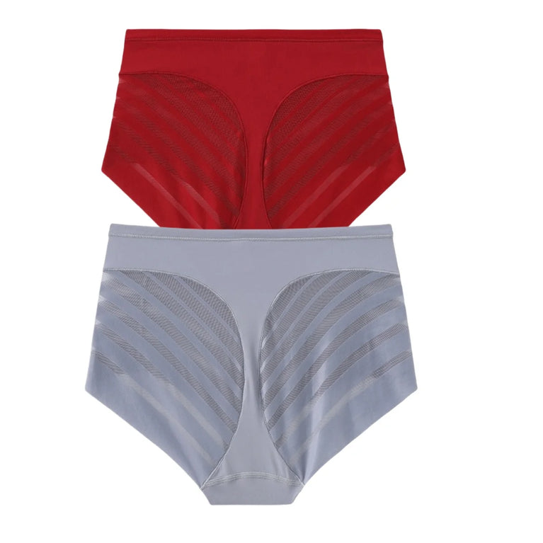 2-Pack Ice Silk Briefs | High-Rise Tummy Control