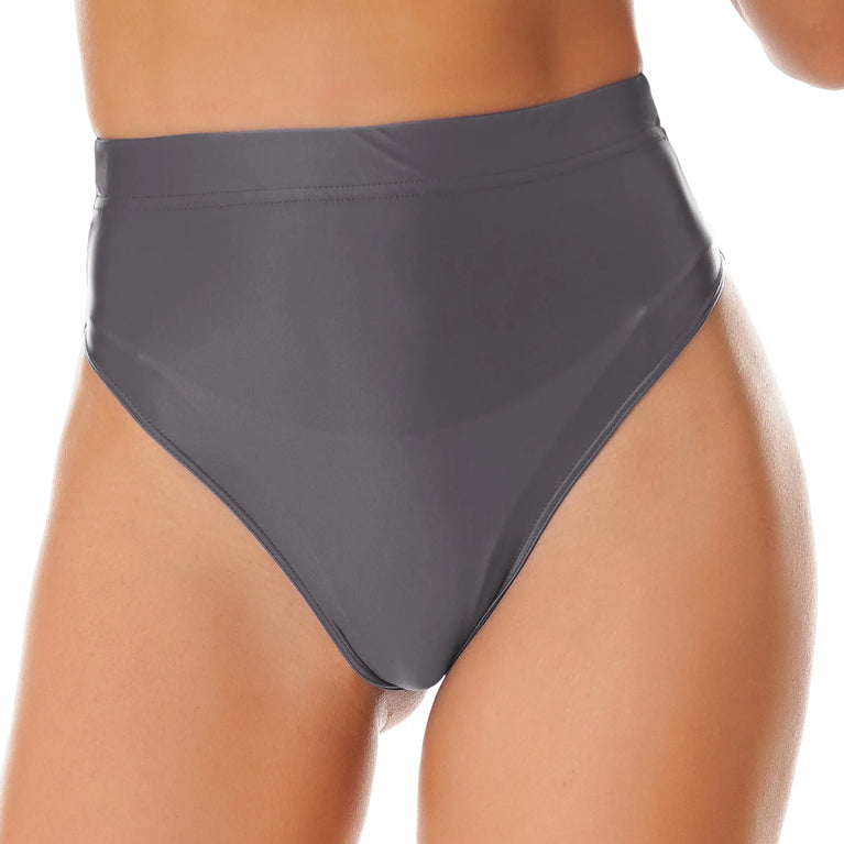 Elegant Women's Panties Glossy Breathable Underwear Sexy Lingerie High Waist Briefs Satin Underpants Knickers Swimsuit Bottoms
