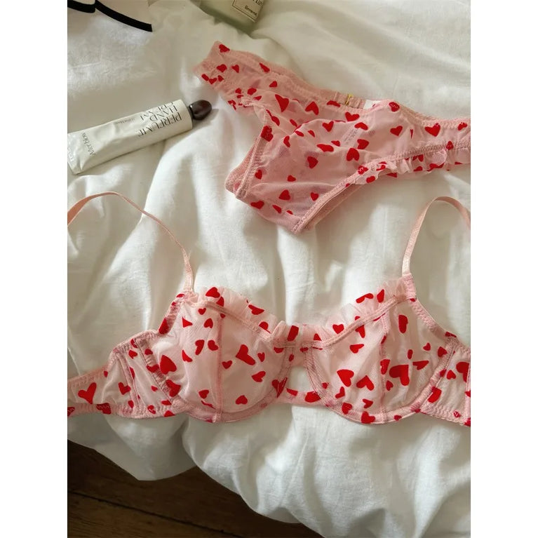 Geometric Lace Push Up Bra & Brief Set – Sexy Underwire Lingerie