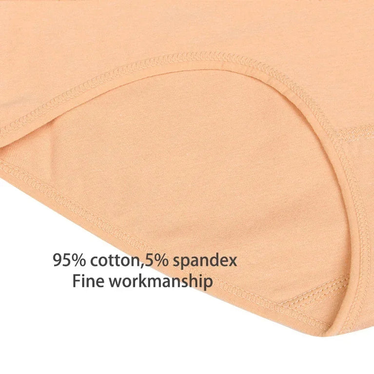 4-Pack Cotton Panties | High-Waist Abdominal Shaper