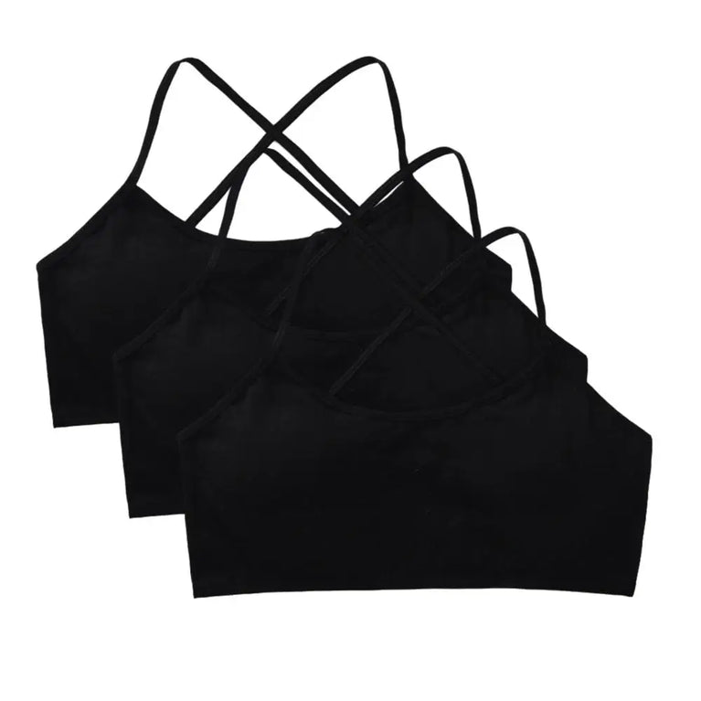 3-Pack Cotton Training Bras | Soft Teen First Camisole