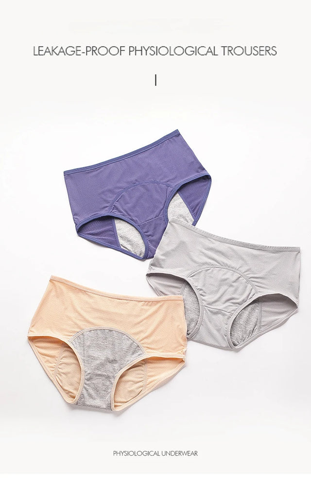 Physiological Briefs (2-Pack) – Mid-Rise Leak-Proof Menstrual Panties