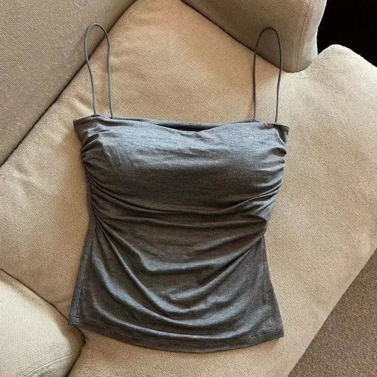 Women Summer Seamless Sexy Camisole Vest Padded Bralette Top