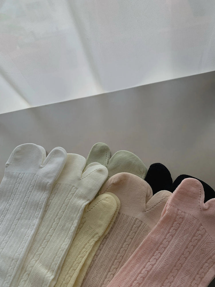 Summer Thin Tabi Socks | Breathable Two-Toed Mesh Cotton Set