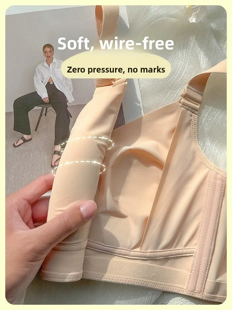Ultra-Thin Wireless Full-Cup Bra | Sporty V-Neck Summer Fit