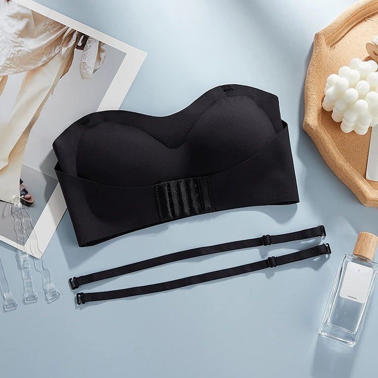 Seamless Anti-Slip Strapless Bra – High-Lift Invisible Support