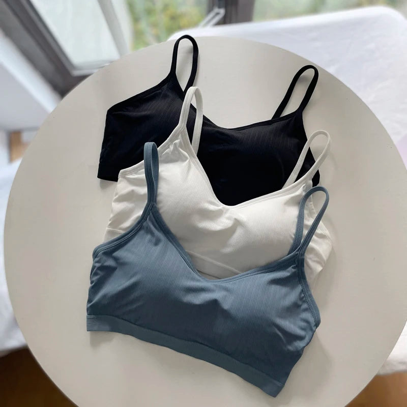 Ice Silk Lace Sports Bra | Wireless Seamless Summer Vest