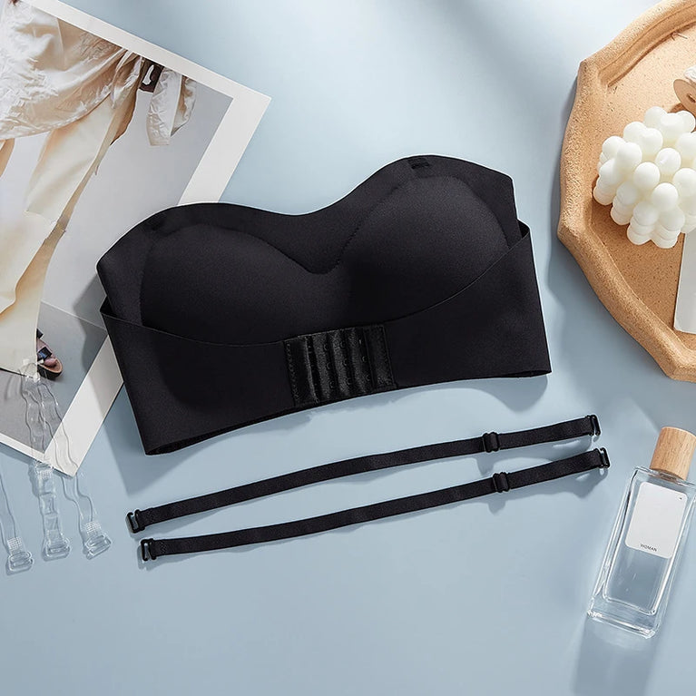 Seamless Anti-Slip Strapless Bra – High-Lift Invisible Support