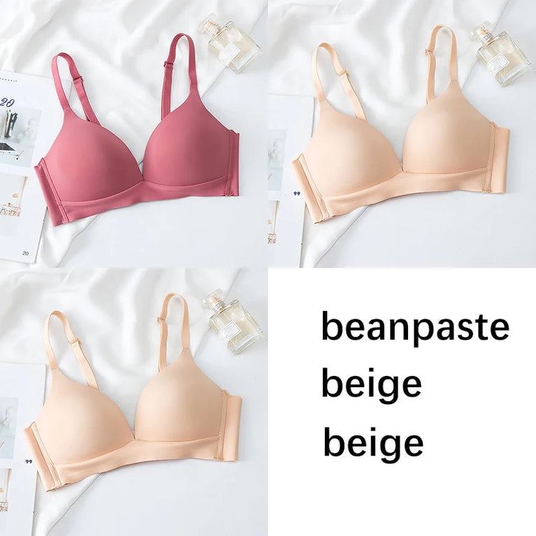 FallSweet 3PCS Seamless Push-Up Bra | Wireless Glossy Comfort