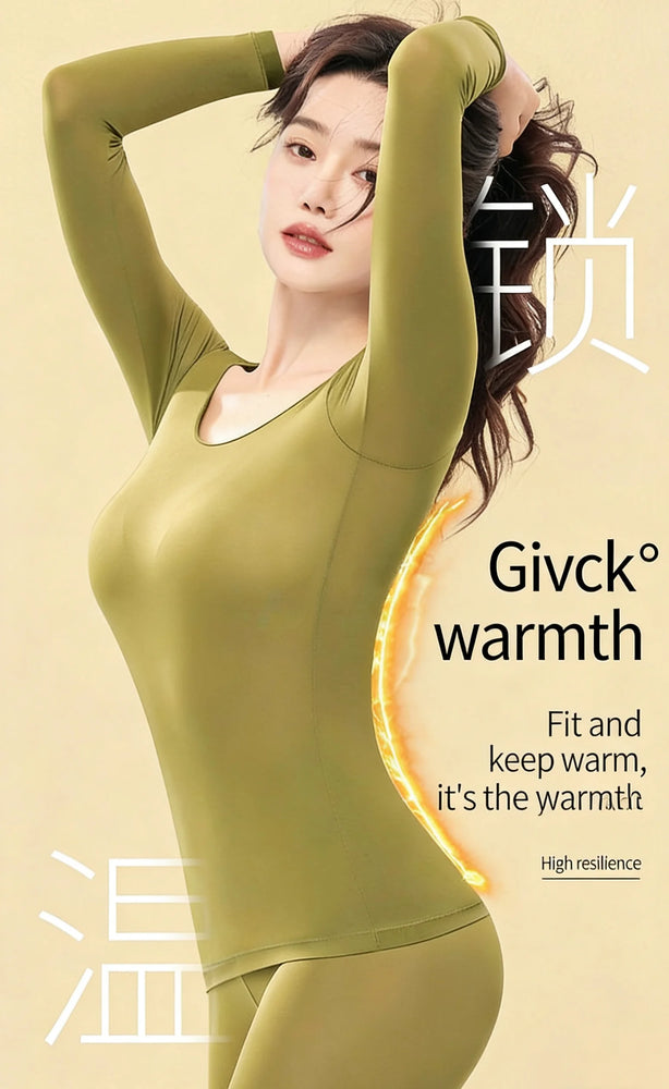 Women’s Seamless Thermal Set | Ultra-Thin Nude Feel Base Layer