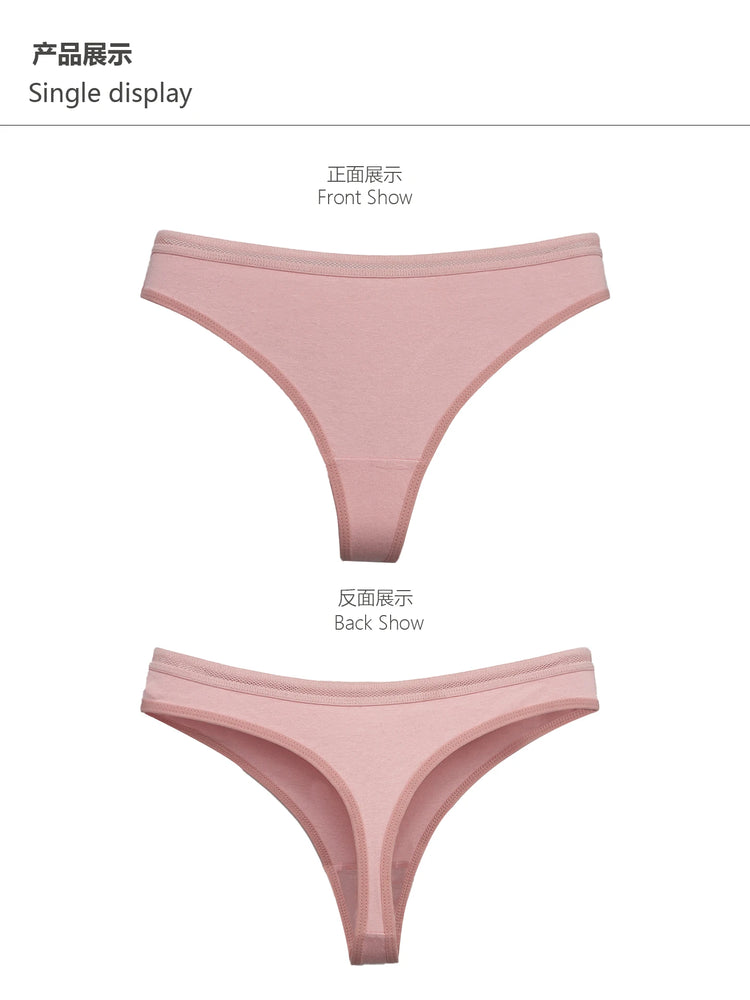 Comfort Cotton G-Strings (5-Pack) – Low-Rise Breathable G-Strings