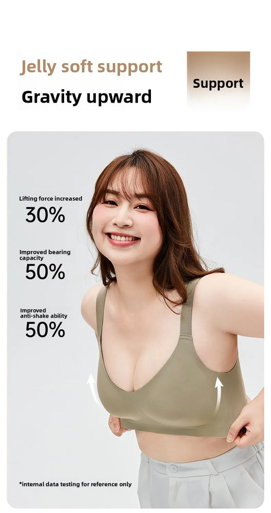 Ice Silk Wireless Shapely Bra | Anti-Sagging Full-Cup Support