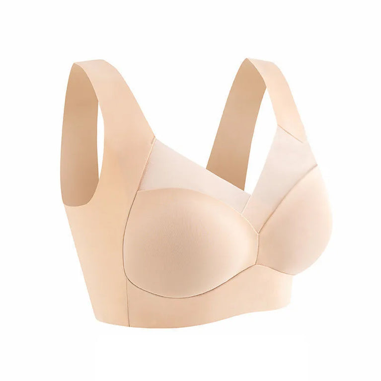 Seamless Lace Sport Bra – Wireless Push-Up Comfort