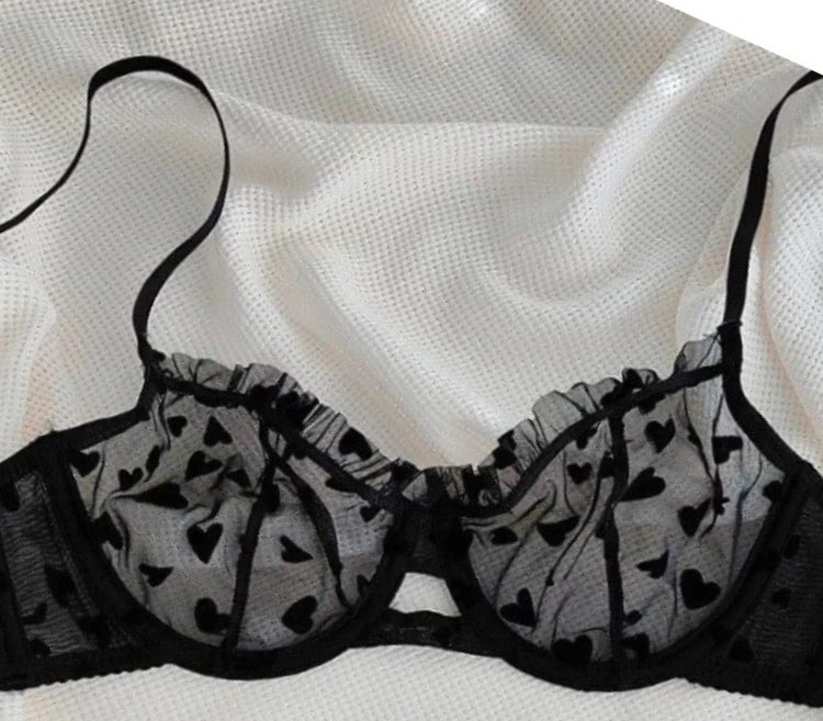 Geometric Lace Push Up Bra & Brief Set – Sexy Underwire Lingerie