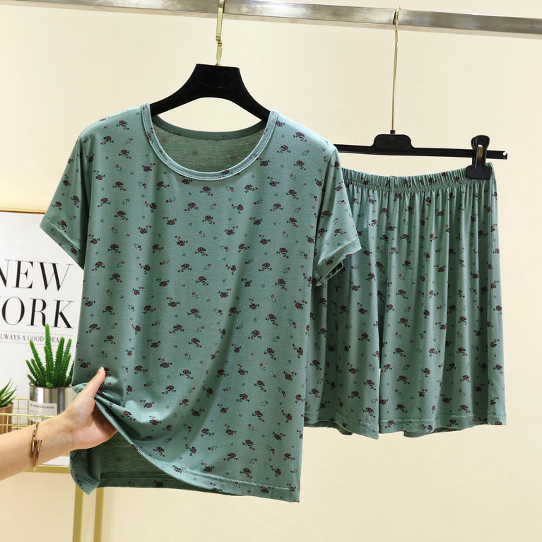 Women’s Modal Floral Pajama Set | Short Sleeve & Shorts
