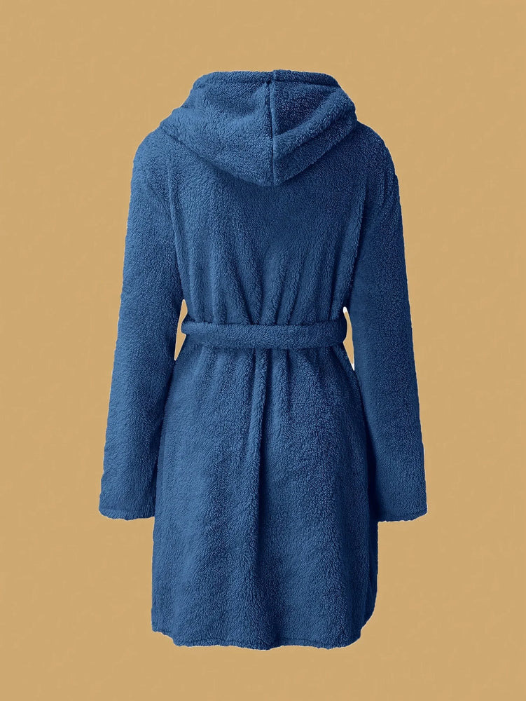 Women’s Thick Hooded Fleece Robe | Cozy Winter Bathrobe