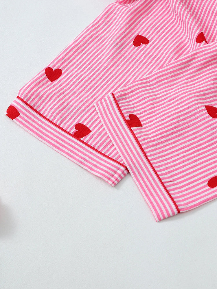 Women’s 3-Piece Pajama Set | Notch Lapel Top, Shorts & Pants