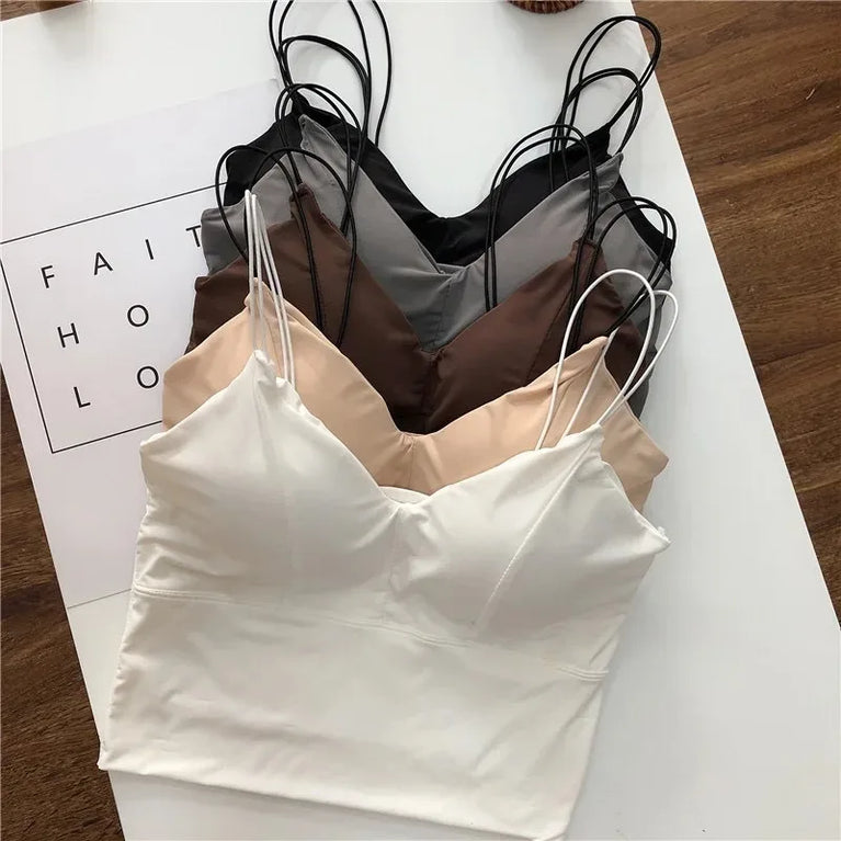 Sexy Ice Silk Camisole & Crop Top – Breathable Summer Comfort